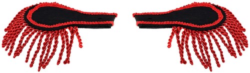 Epauletten Zwart-Rood (2st)