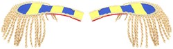 Epauletten Blauw-Geel (2st)