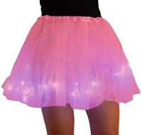 Tule Rokje Roze met Gekleurde LED-lichtjes