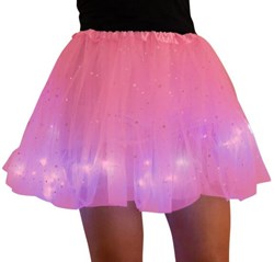 Tule Rokje Roze met Gekleurde LED-lichtjes