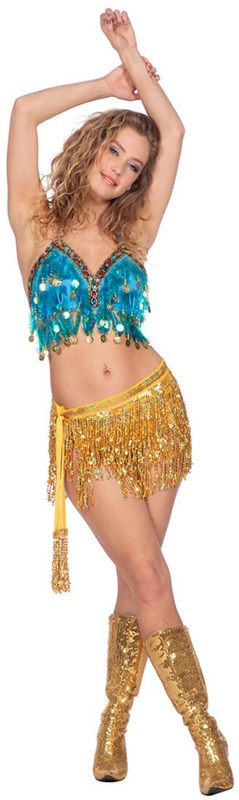 Festival Heupdoek Pailletten Goud (1)