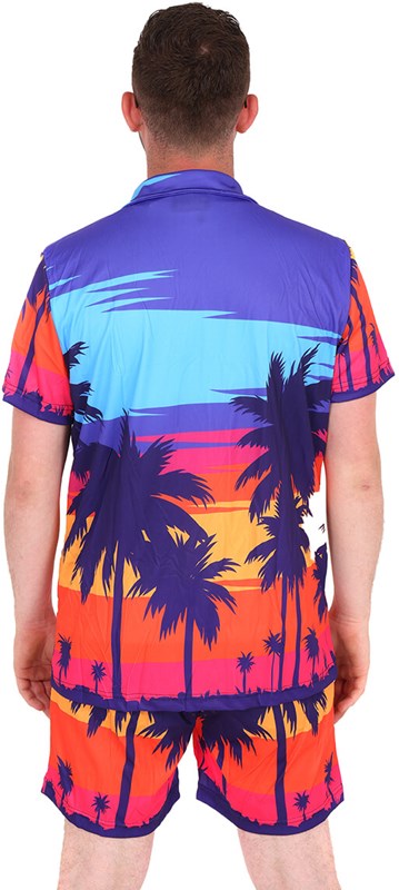 Festival Outfit Heren Hawaii Sunset (achterkant)