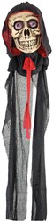 Halloween Hangdeco Skull met Licht en Geluid (233cm)