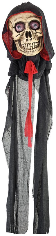 Halloween Hangdeco Skull met Licht en Geluid (233cm)