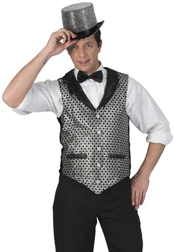 Disco Gilet Heren Zilver