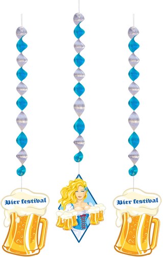 Hangdeco Oktoberfest Bierpullen (3 delig)