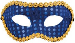 Domino Pailletten Blauw 