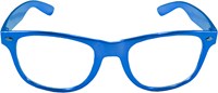 Blues Brother Bril Metallic Blauw met blank glas