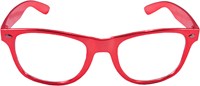 Blues Brother Bril Metallic Rood met blank glas