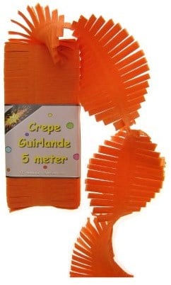 Crepe Guirlande Oranje 5mtr