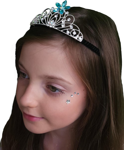 Diadeem IJsprinses met Strass Blauw (1)