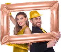 Folieballon Fotolijst Rechthoekig Rosé Goud (85x60cm)-2
