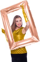Folieballon Fotolijst Rechthoekig Rosé Goud (85x60cm)-3