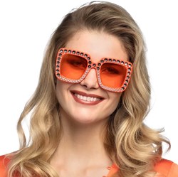 Partybril Bling Bling Oranje