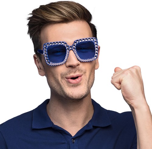 Bril Bling Bling Blauw (man)