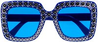 Bril Bling Bling Blauw (voorkant)