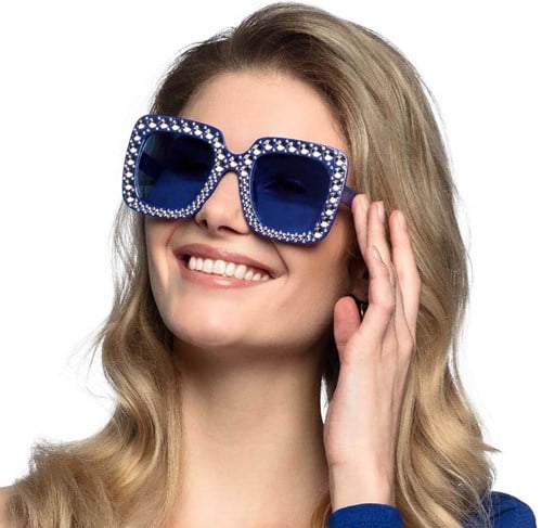 Bril Bling Bling Blauw