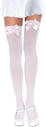 Sexy Overknee Kousen Roze met Roze Strik