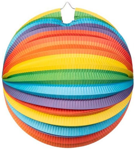 Lampion Bol Regenboog - 25cm