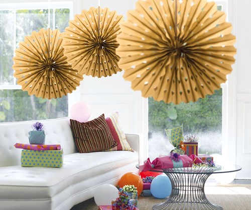 Decoratie Waaier Goud 