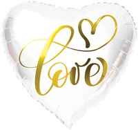 Folieballon Hart Love (45cm)