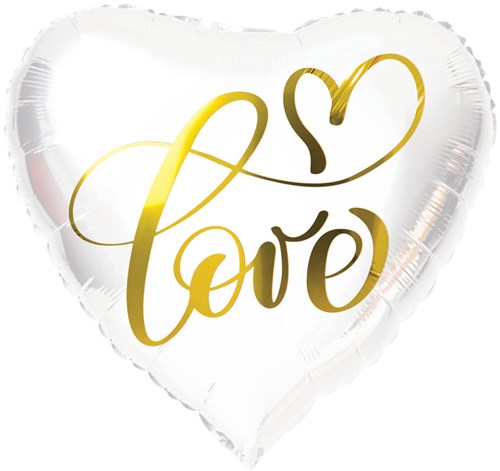 Folieballon Hart Love (45cm)