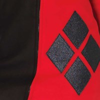 Dameskostuum Cozy Harlequin Rood-Zwart (detail)