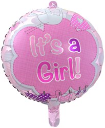 Folieballon It's a Girl 43cm