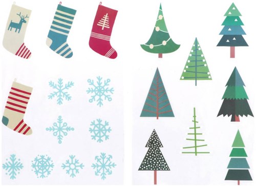 Winter Raamstickers Holly Jolly - 20st