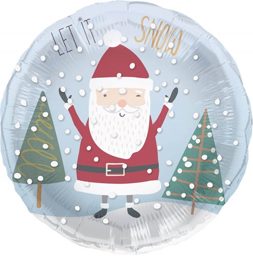 Folieballon Let It Snow Holly Jolly - 45cm