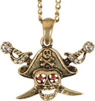 Piraten Medaillon met Ketting (detail hanger)