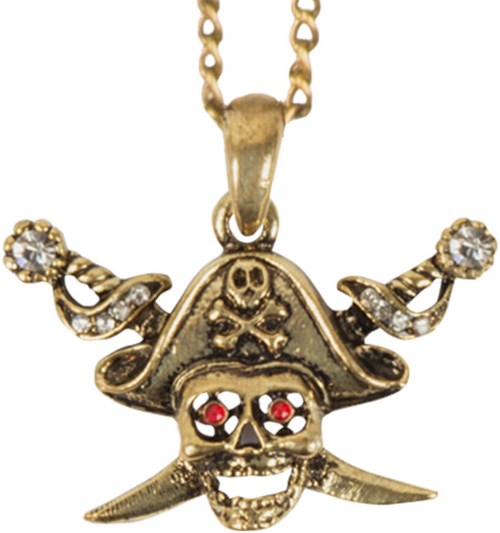 Piraten Medaillon met Ketting (detail hanger)