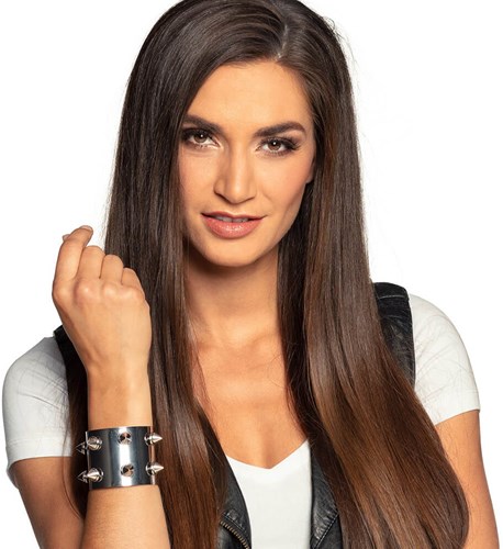 Punk Armband Spikes Zilver