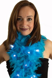 Boa Turquoise met Licht (50gr. - 180cm)