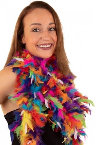 Boa 50gr Regenboog met Roze (1,80m) Luxe