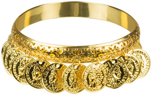 Armband Zigeunerin Goud met Muntjes (detail)