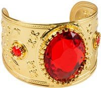 Gouden Armband met Grote Rode Diamant (detail)
