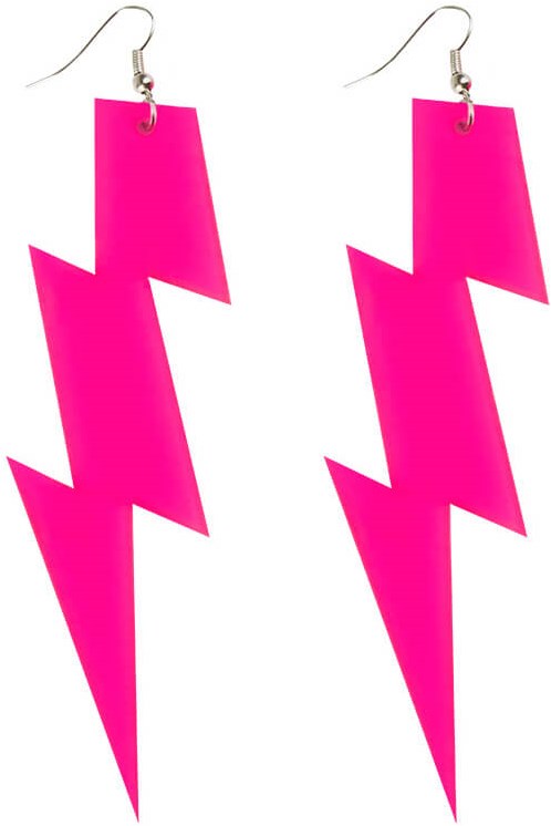 Oorbellen Eighties Flash Pink (detail)