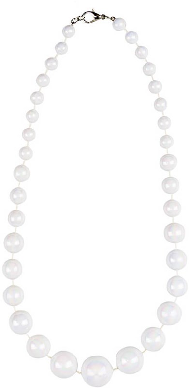Charleston Flapper Ketting Wit (detail)