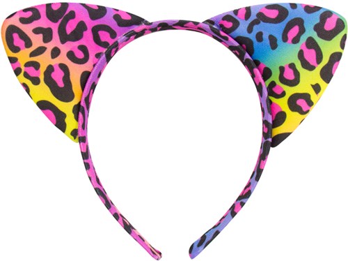 Diadeem en Masker Neon Panterprint (diadeem)