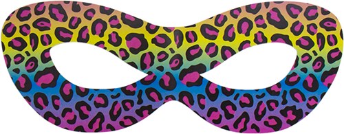 Diadeem en Masker Neon Panterprint (masker)