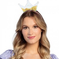 Diadeem Kroontje met Gouden Glitters (voorbeeld 1)