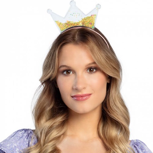 Diadeem Kroontje met Gouden Glitters (voorbeeld 1)