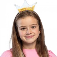 Diadeem Kroontje met Gouden Glitters (voorbeeld)