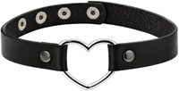 Choker Zwart Lederlook met Hart (product)
