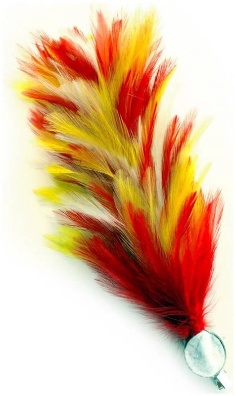 Verenpluim Rood-Wit-Geel Buigbaar - 30cm