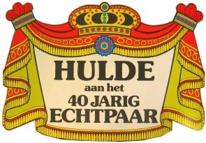 Kroonschild Klassiek 40 jarig Echtpaar 