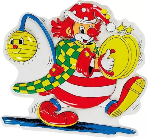 Wanddeco Clown Bekkens (50x59cm)