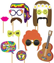 Photo Booth Props Hippie (12 delig)