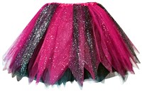 Glitter Tule Rokje Zwart/Pink